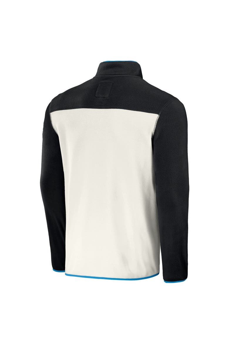 Men's NFL x Darius Rucker Collection by Fanatics Black/Cream Carolina Panthers Micro Fleece Quarter-Snap Jacket, Alternate, color, Black