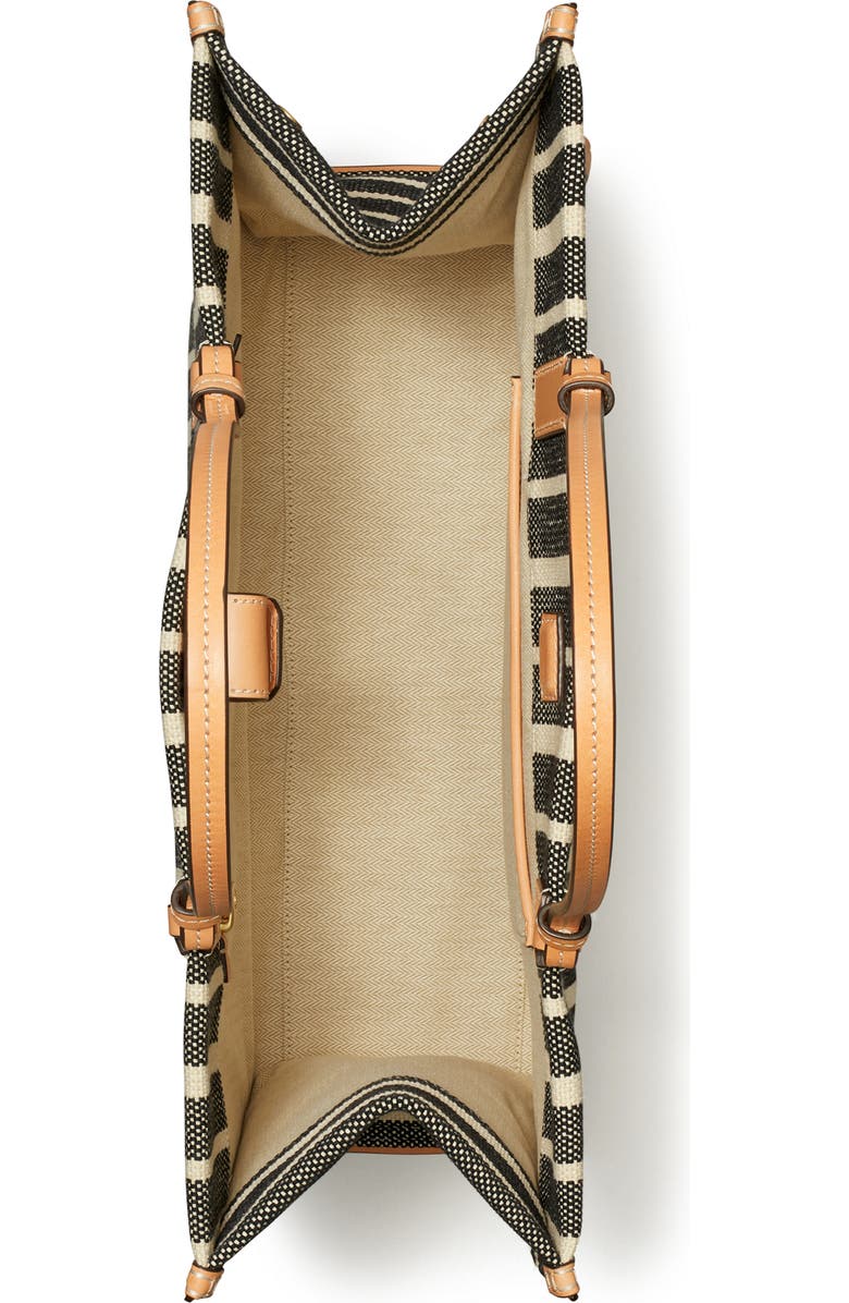 Tory Burch Ella Stripe Canvas Tote, Alternate, color,
