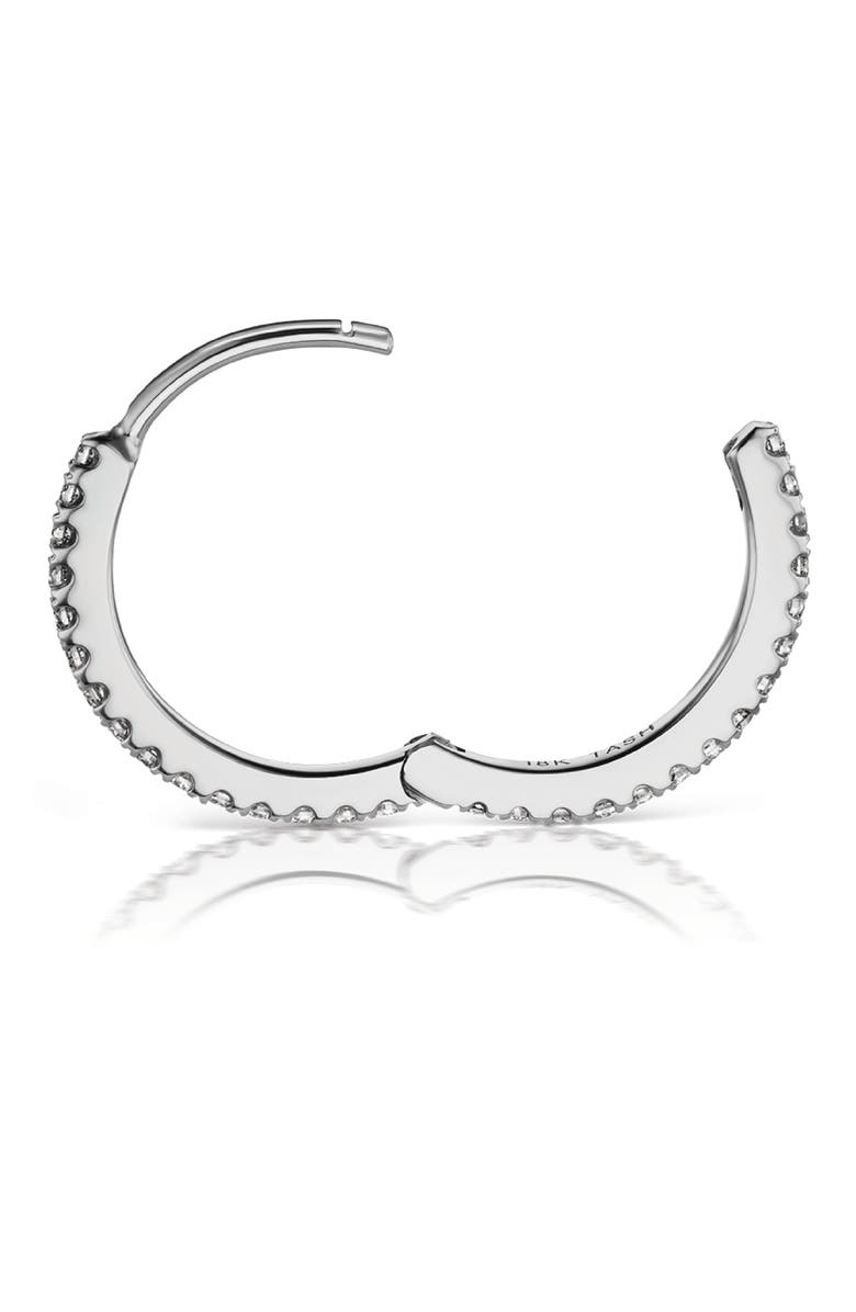 MARIA TASH Diamond Eternity Hoop Earring, Alternate, color, White Gold
