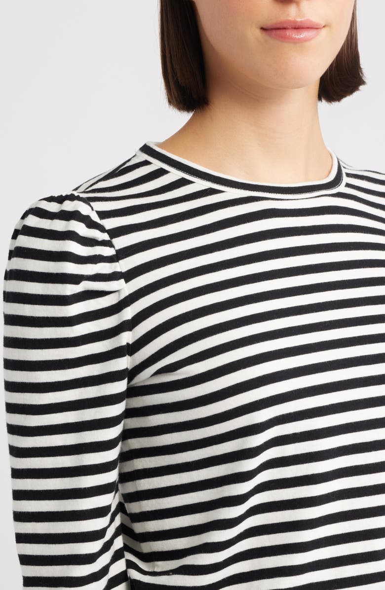 Madewell Easy Puff Long Sleeve Stripe Top, Alternate, color, Lighthouse