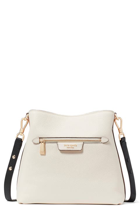 hudson colorblock pebble leather shoulder bag