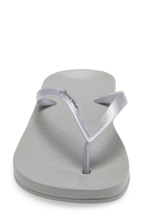 Ipanema 'ana' Flip Flop In Grey/silver