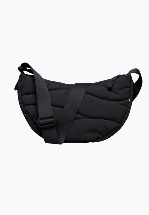 Got Bag Wavy Puffer Recycled Nylon Moon Bag In Black
