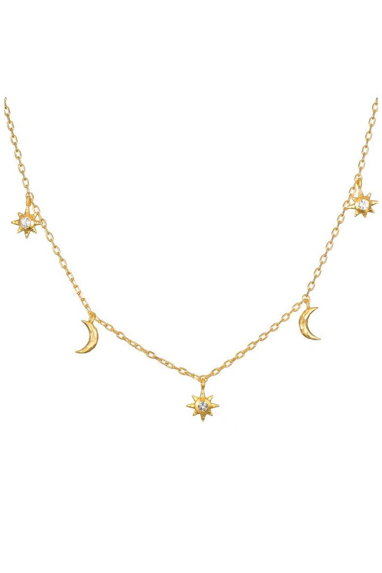 Enchanted Journey Celestial Choker Necklace, Main, color, Gold