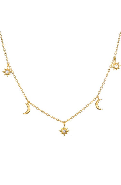 Satya Jewelry Enchanted Journey Celestial Choker Necklace In Gold