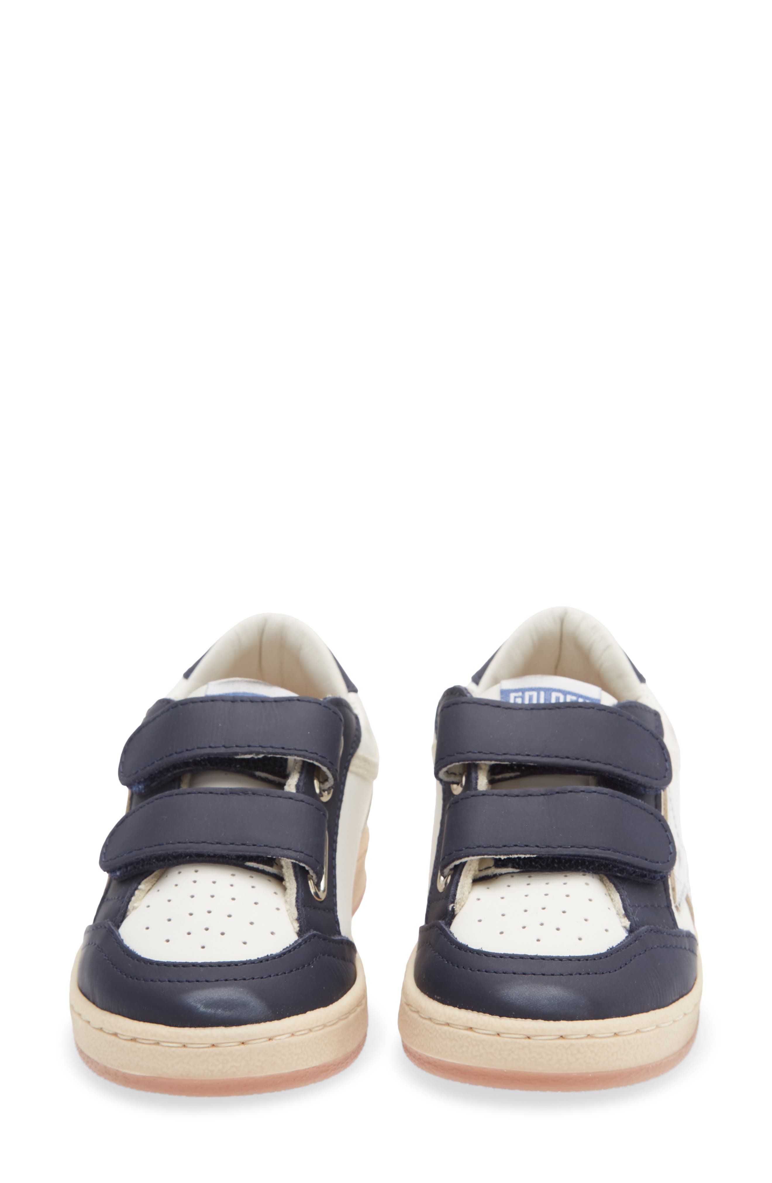 Kids' Ball Star Sneaker, Alternate, color, WHITE/ SILVER/ DARK BLUE