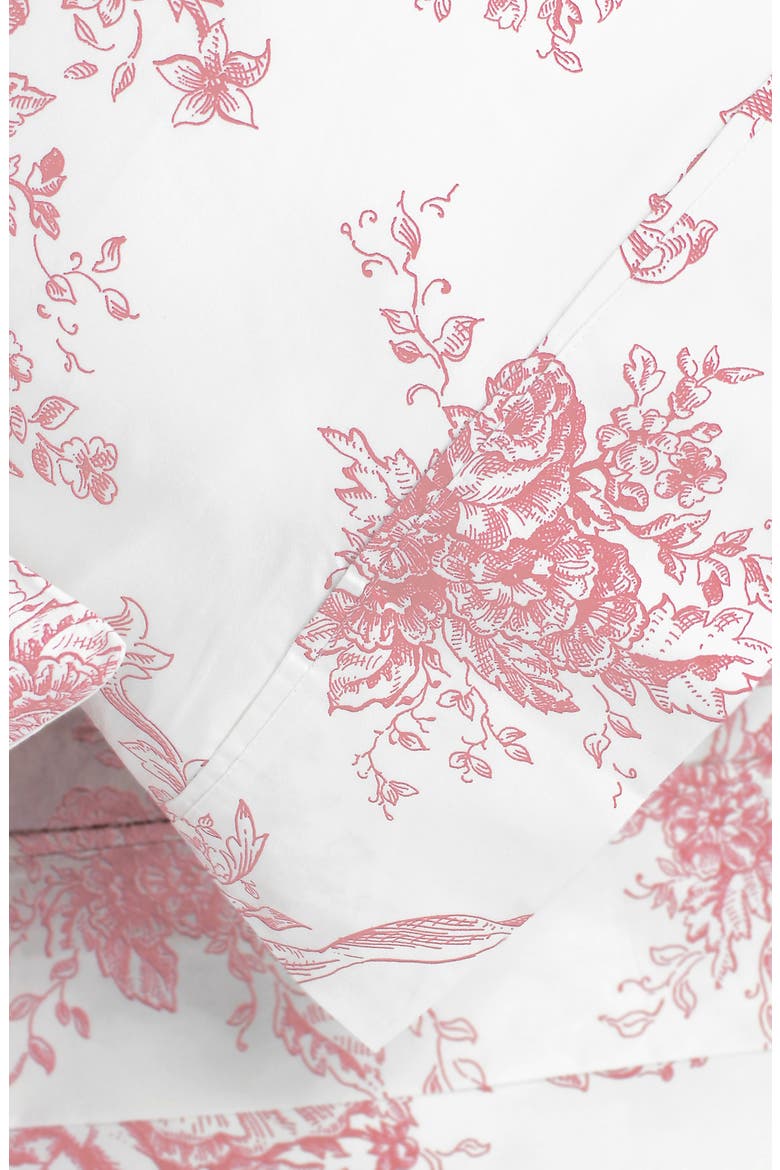 Toile Print 400 Thread Count Cotton Sheet Set, Alternate, color, MAUVE