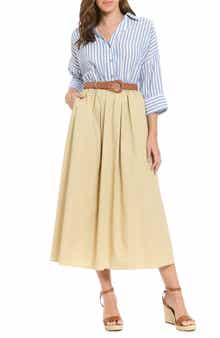 Belted Twofer Midi Dress