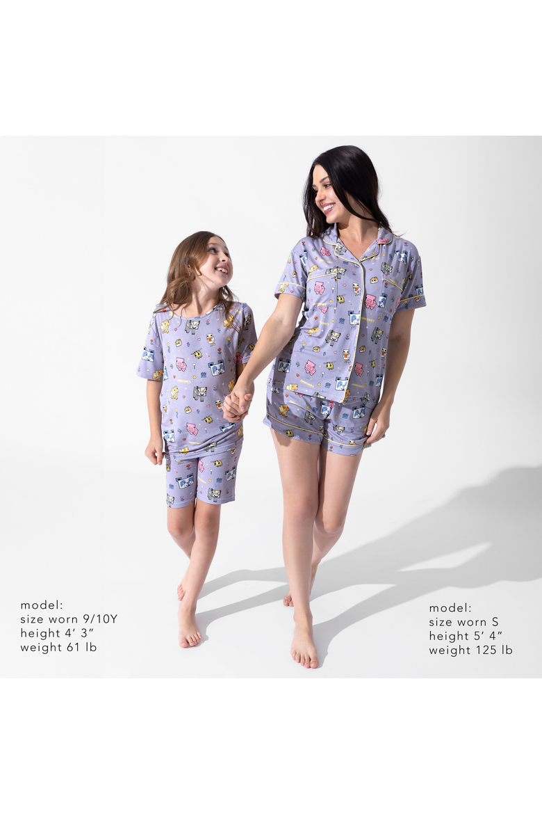 Minecraft Pixel Pals Kids 2-Piece Short Sleeve & Shorts Pajama Set, Alternate, color, Minecraft Pixel Pals