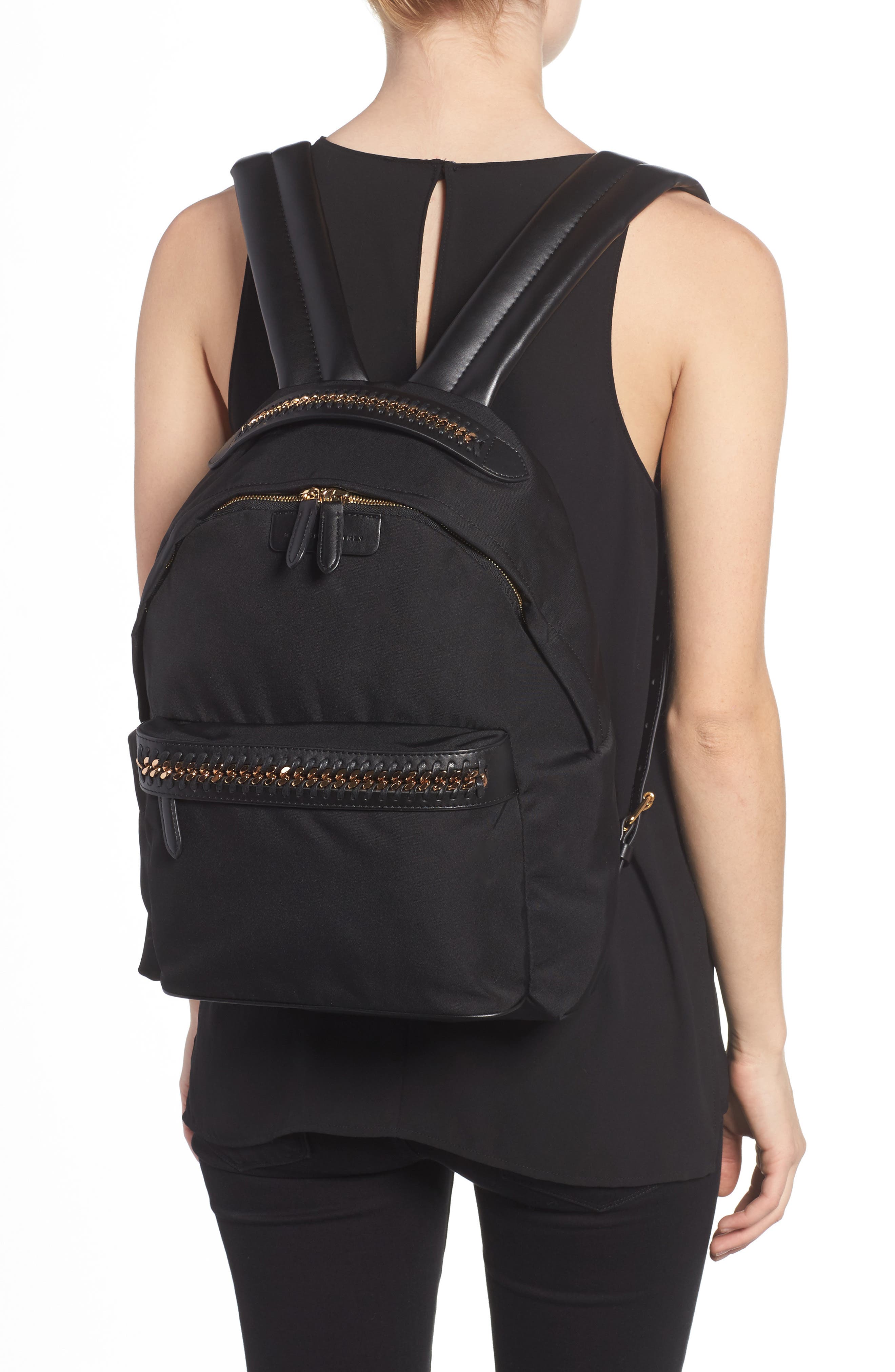 Stella McCartney Falabella Nylon Backpack, Alternate, color, 