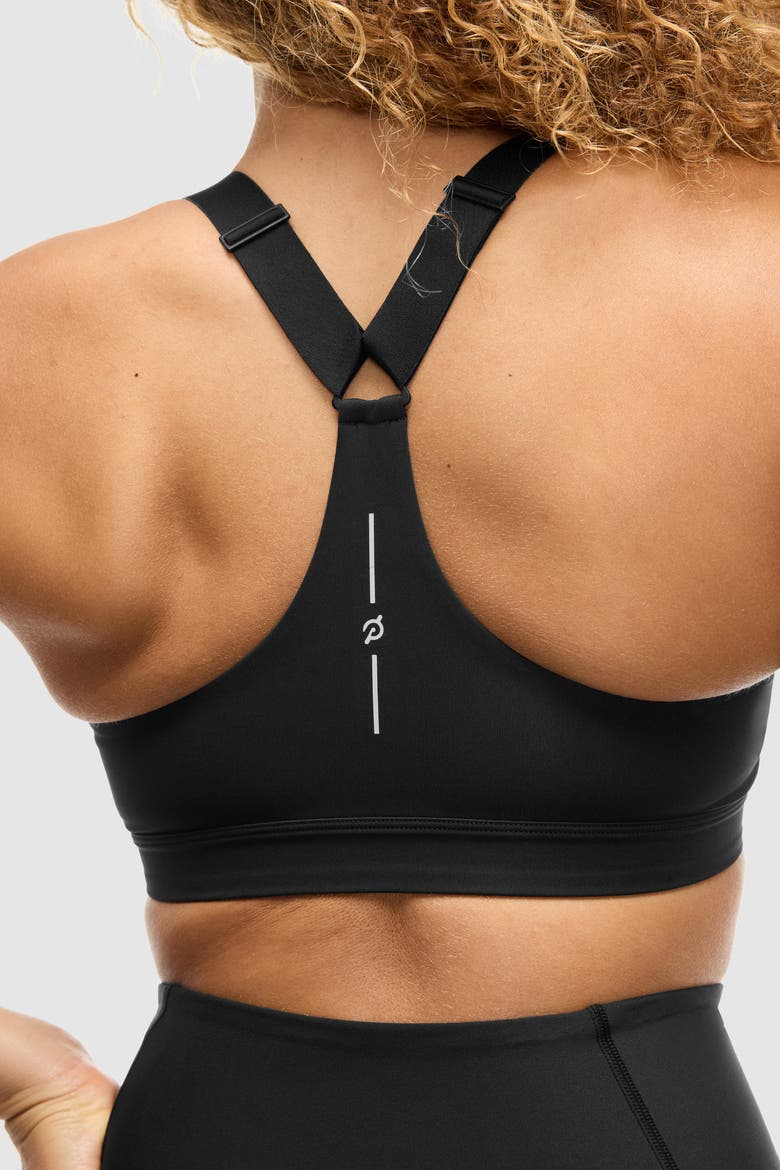 Enhanced Support Zip Front Bra, Alternate, color, JET BLACK