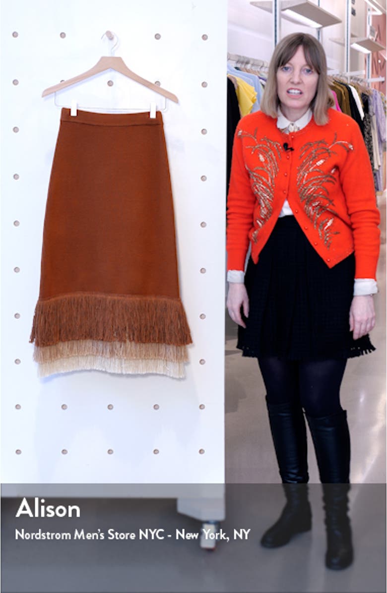 Nelly Fringe Hem Midi Skirt, sales video thumbnail