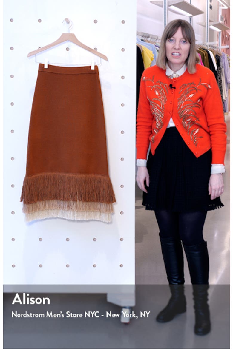Nelly Fringe Hem Midi Skirt video
