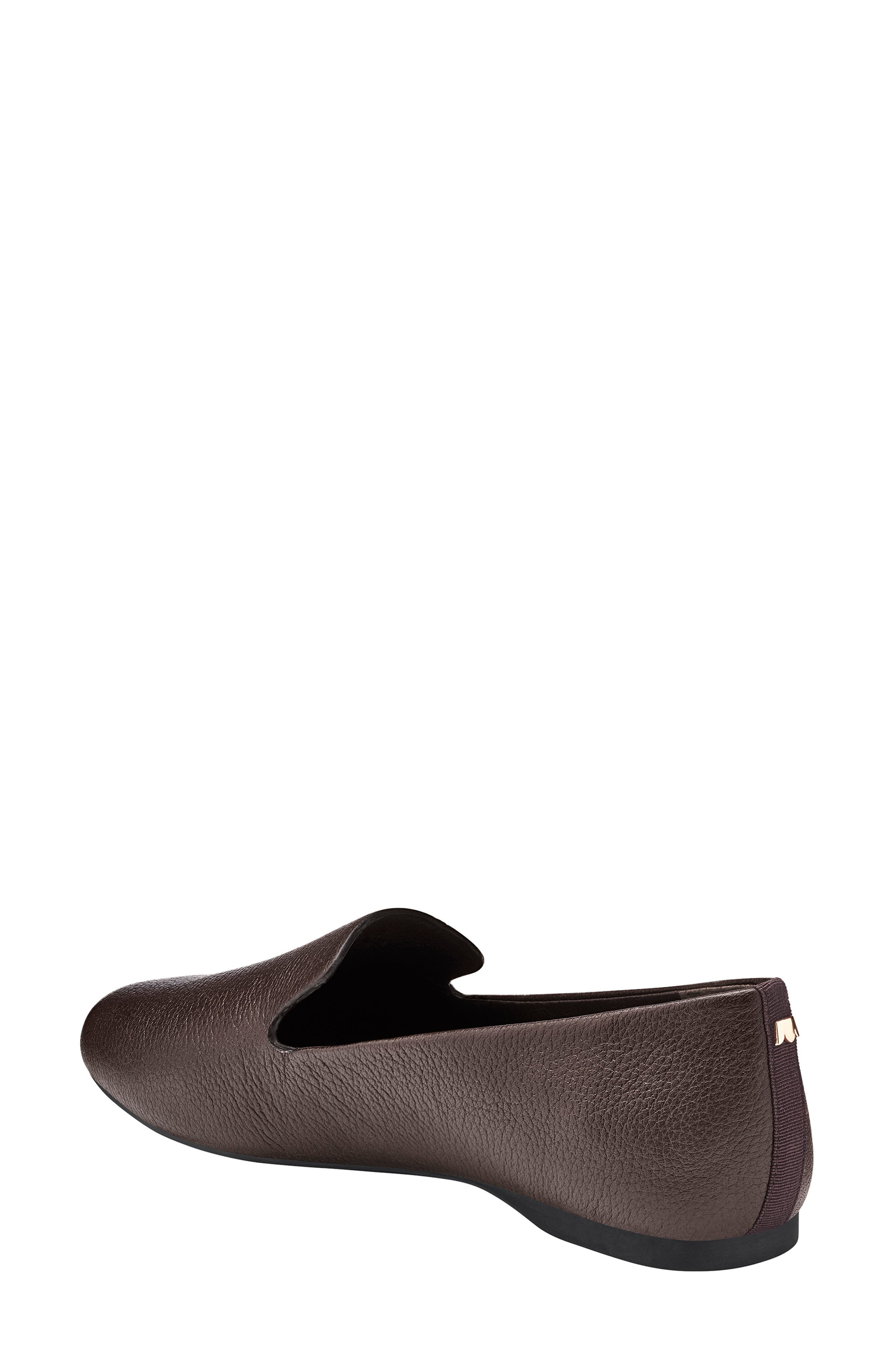 Starling Leather Flat, Alternate, color, CHOCOLATE LEATHER