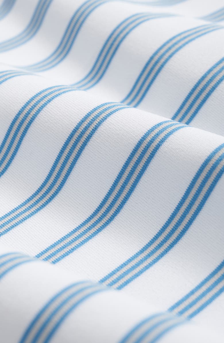 Brooks Brothers Performance Series Microstripe Jersey Polo, Alternate, color, White Multi