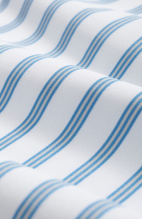 Brooks Brothers Performance Series Microstripe Jersey Polo In White Multi