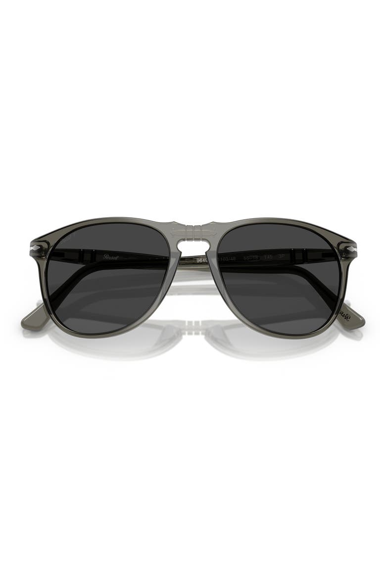 55mm Polarized Aviator Sunglasses, Alternate, color, GRAD SMOKE