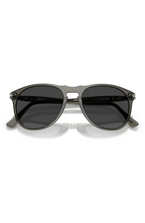 Persol 55mm Polarized Aviator Sunglasses In Grad Smoke
