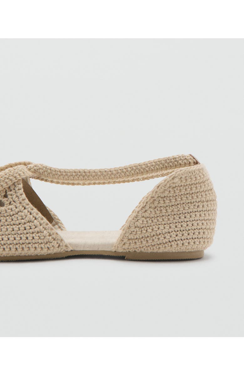 MANGO Ankle Wrap Woven Sandal, Alternate, color, Beige