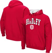 COLOSSEUM Men's Colosseum Red Bradley Braves Arch & Logo 3.0 Pullover Hoodie