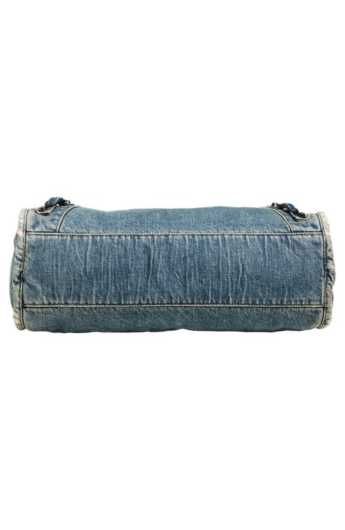 Balenciaga Le City Medium Denim Shoulder Bag