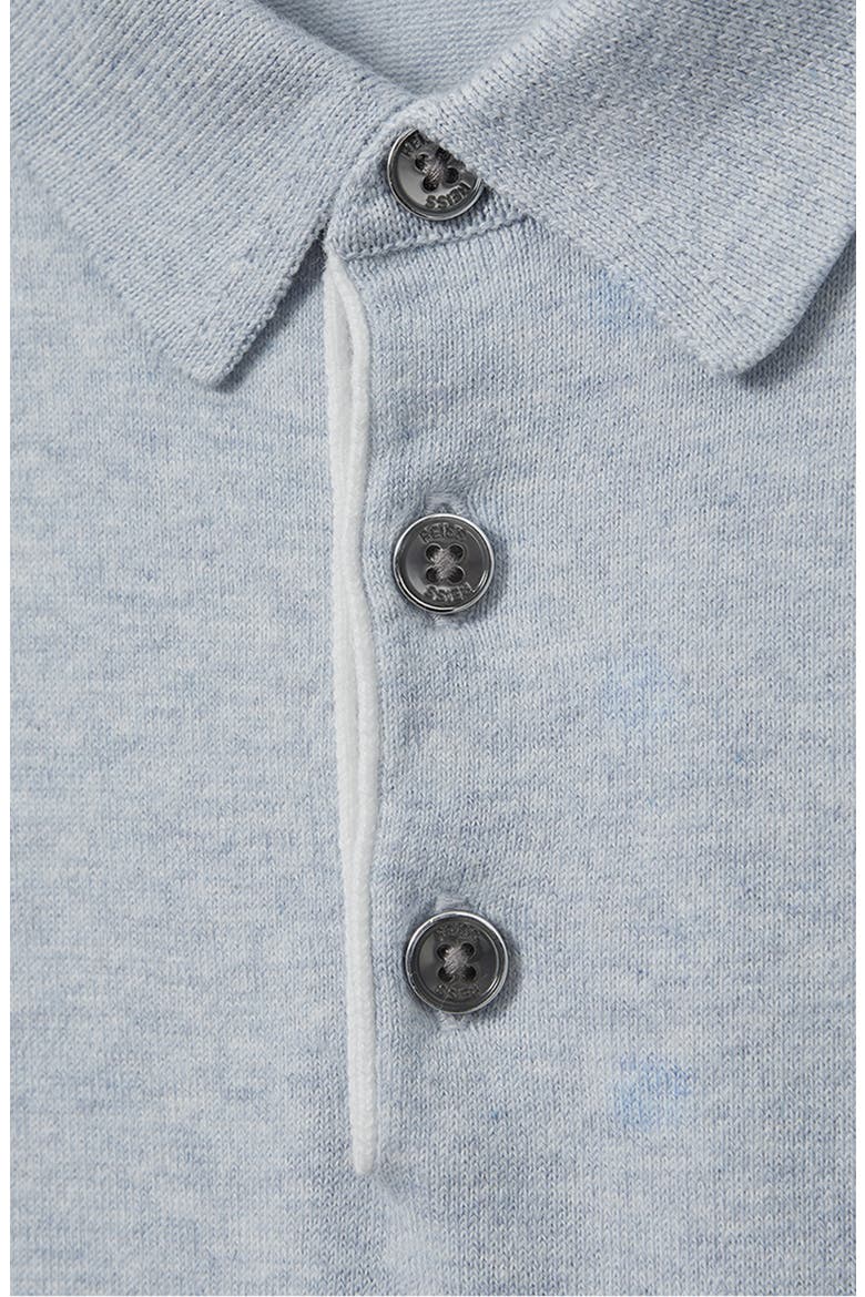 Kids' Finch sr. Heathered Polo Sweater, Alternate, color, SOFT BLUE MELANGE