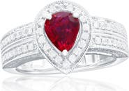 SOUZANA by Suzy Levian 14K Gold Burma Ruby & Diamond Ring