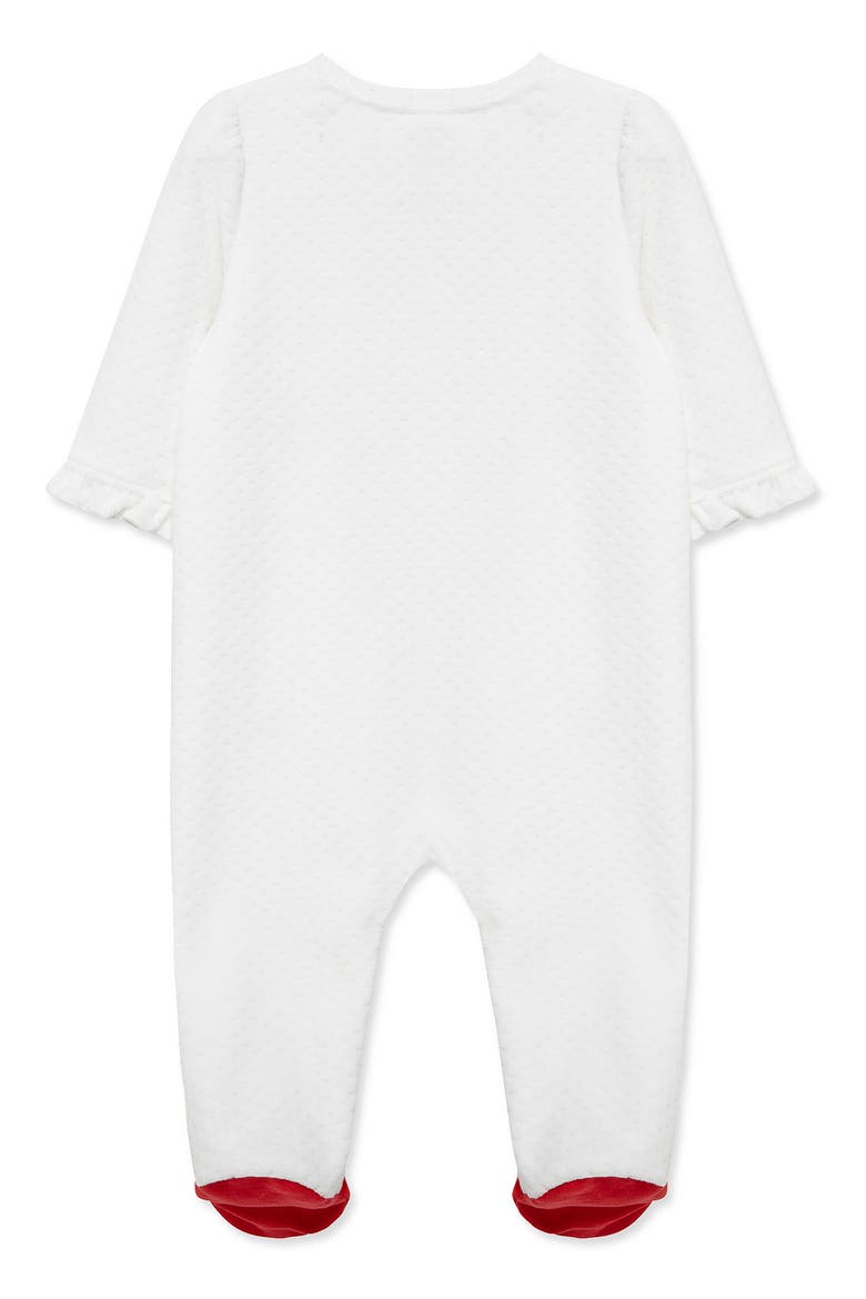 Merry Trees Velour Footie, Alternate, color, WHITE