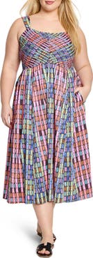 NIC+ZOE Sarah Rainbow Macaroon Sleeveless Stretch Cotton Maxi Dress