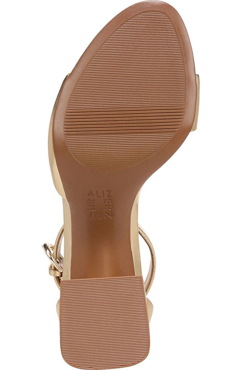 Naturalizer Verly Ankle Strap Flare Heel Sandal, Alternate, color, Dark Gold