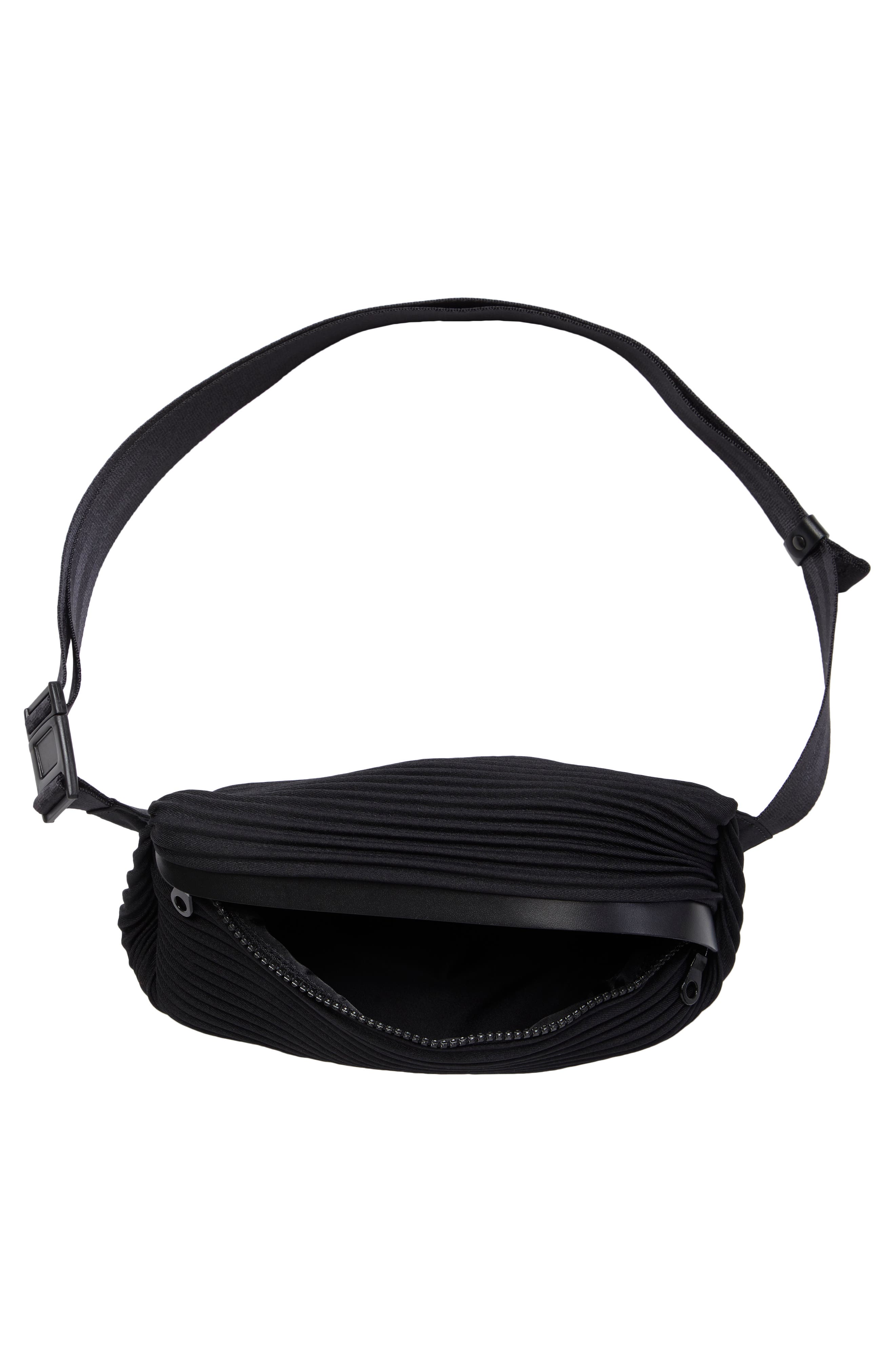Pleats Please Issey Miyake Bias Pleated Belt Bag, Alternate, color, 