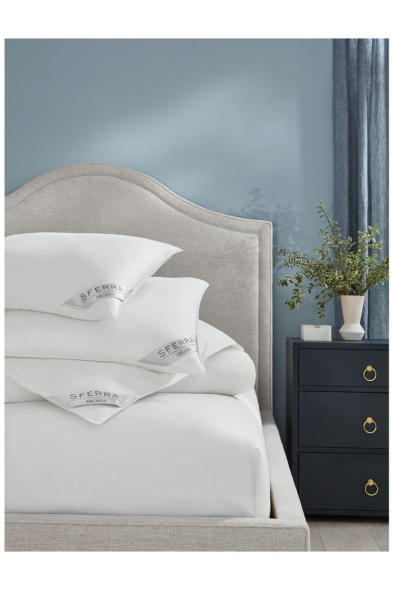 Arcadia Super Euro Down Alternative Firm Bed Pillow, Alternate, color, WHITE