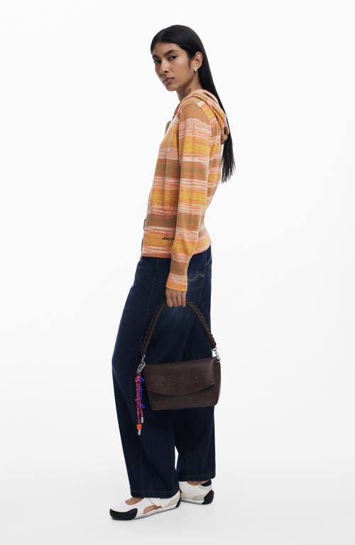 Desigual Medium Faux Leather Shoulder Bag In Brown