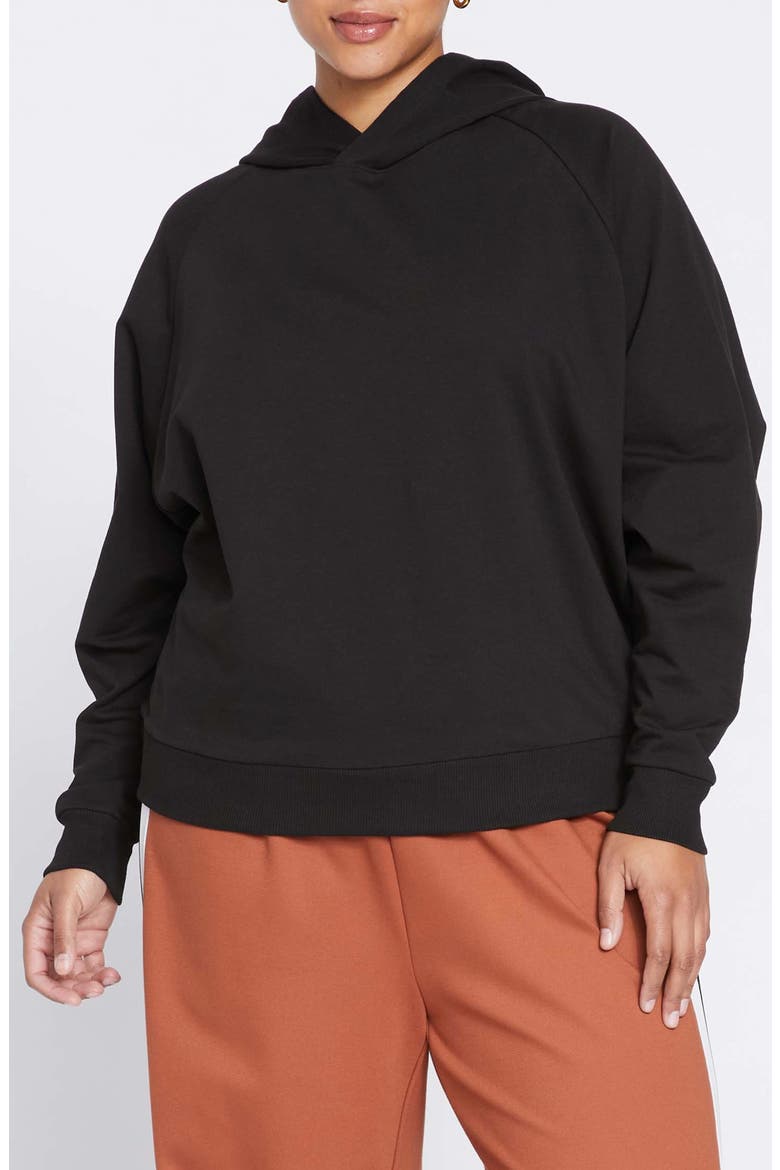 French Terry Hoodie, Main, color, BLACK