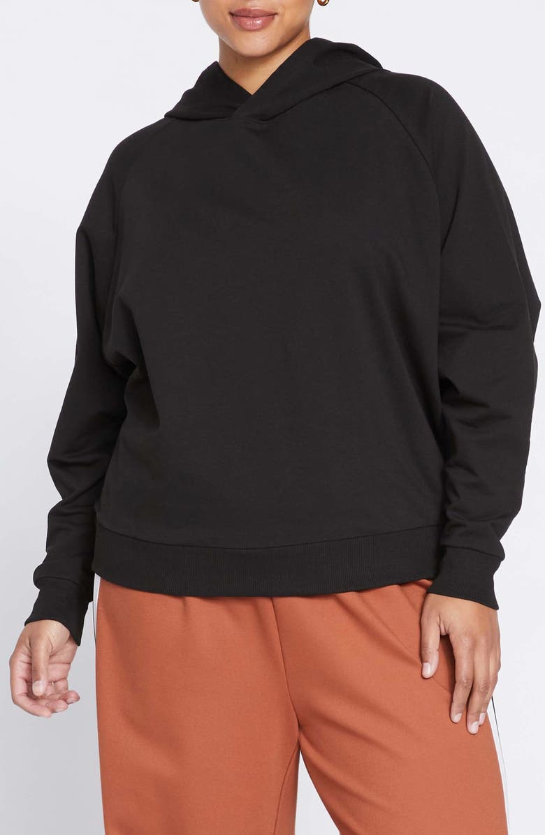 Universal Standard French Terry Hoodie, Main, color, Black