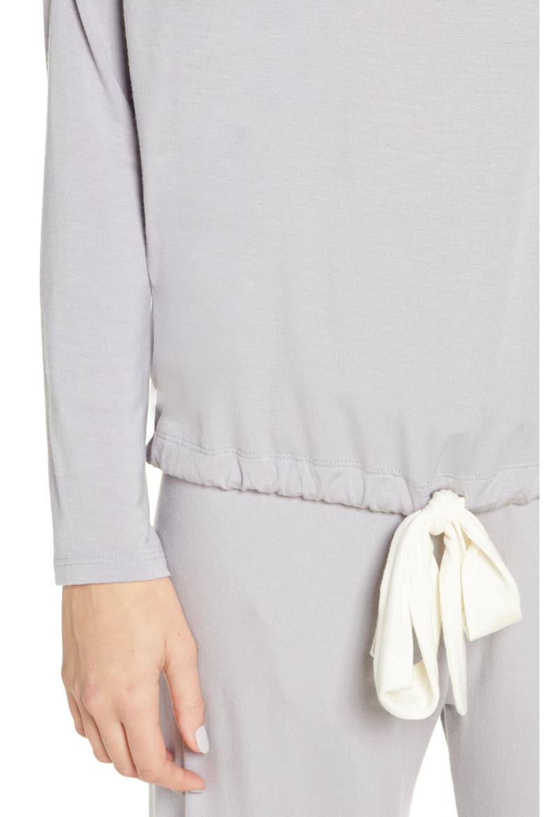 Vera Slouchy Pajamas, Alternate, color, SLATE/ IVORY