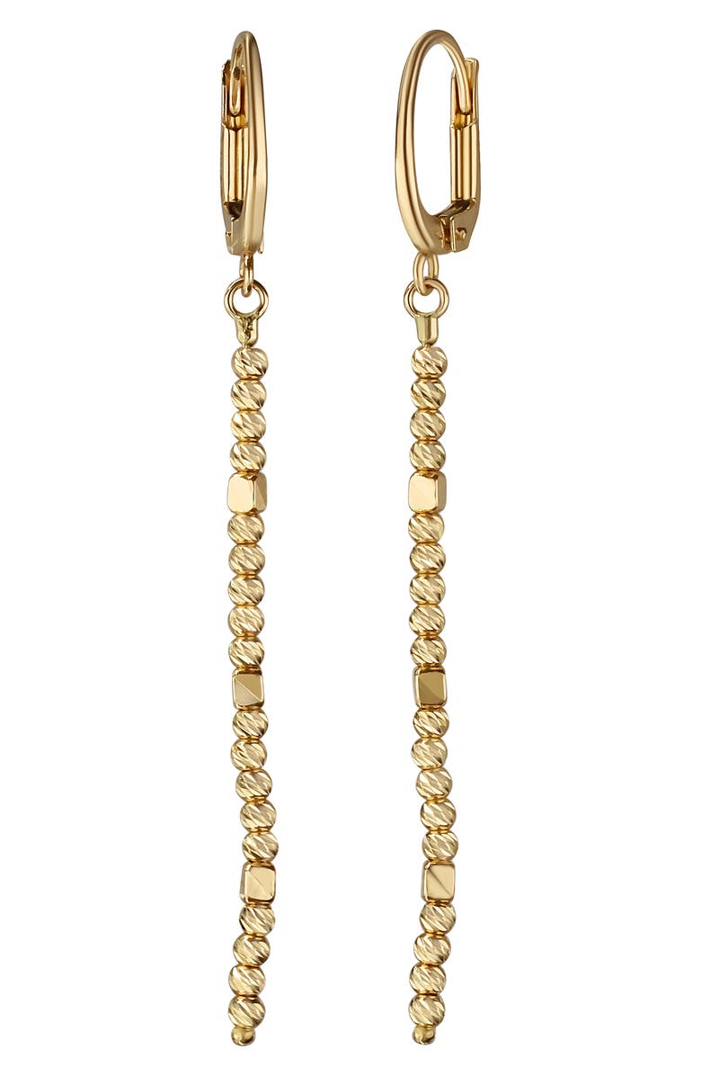 Bony Levy 14K Gold Beaded Linear Drop Earrings, Main, color, 14K Yellow Gold