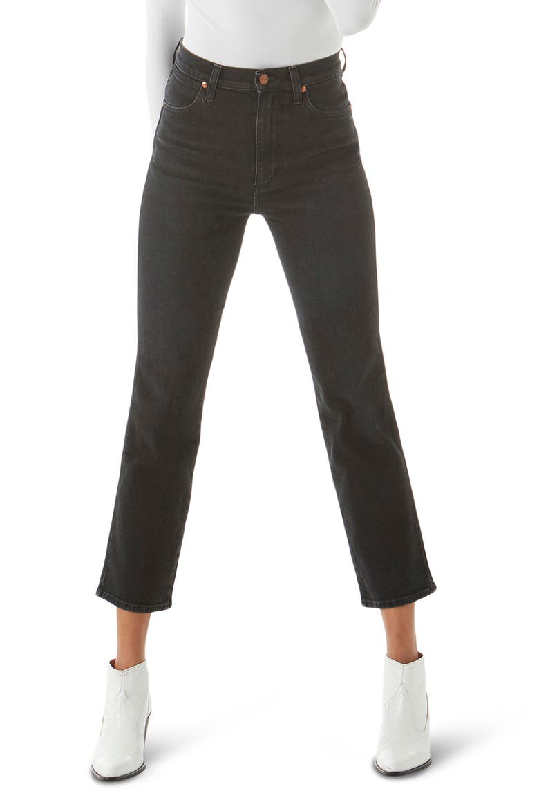 Wild West High Waist Ankle Straight Leg Jeans, Main, color, NIGHT FEVER