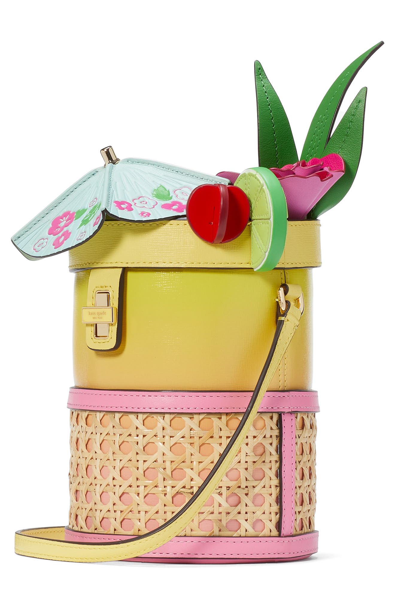 Kate Spade New York 3D drink leather crossbody bag, Alternate, color, 