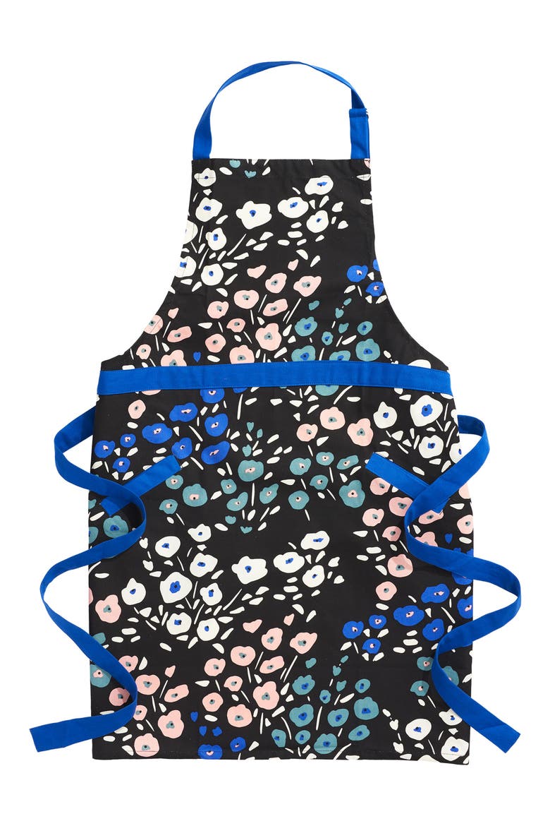 Blue Floral Apron, Main, color, BLUE