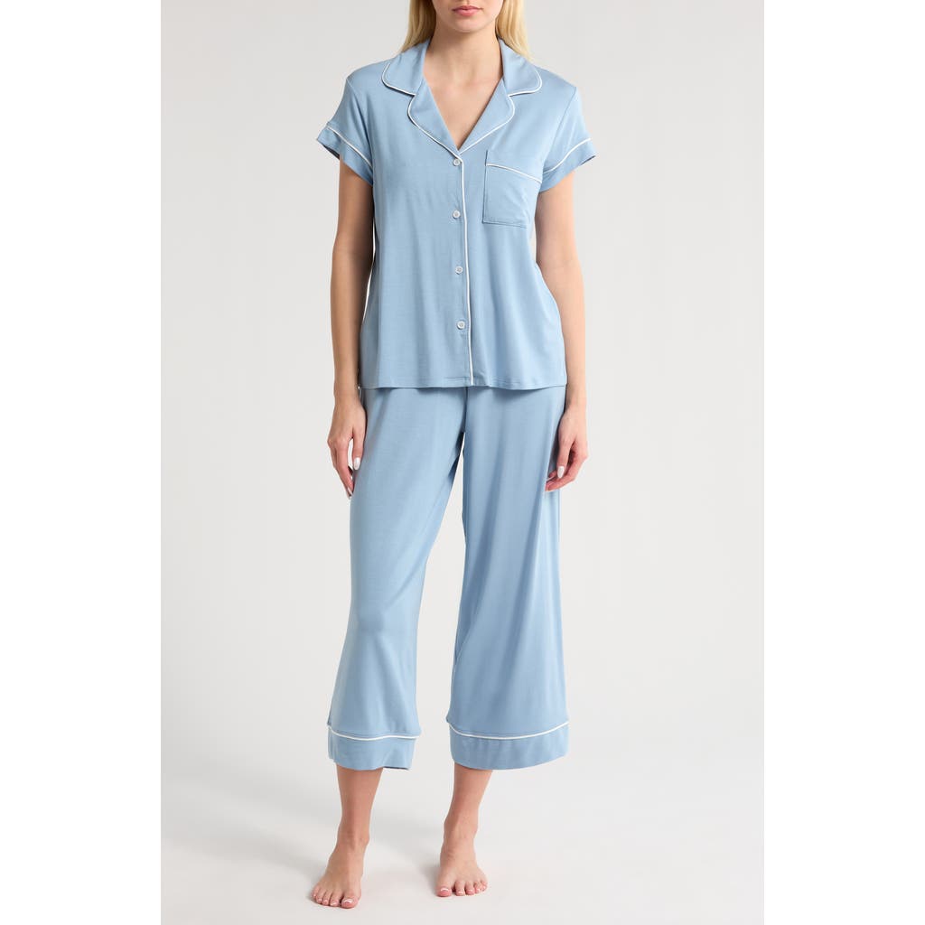 Eberjey Gisele Short Sleeve Cropped Pajamas