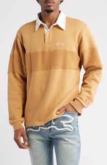 Box Fit Punchy Long Sleeve Cotton French Terry Polo