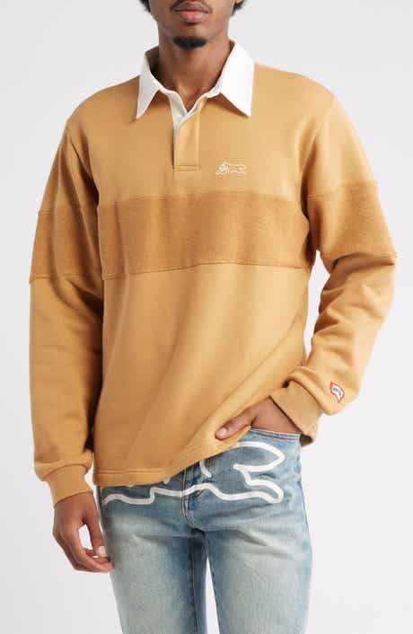Box Fit Punchy Long Sleeve Cotton French Terry Polo