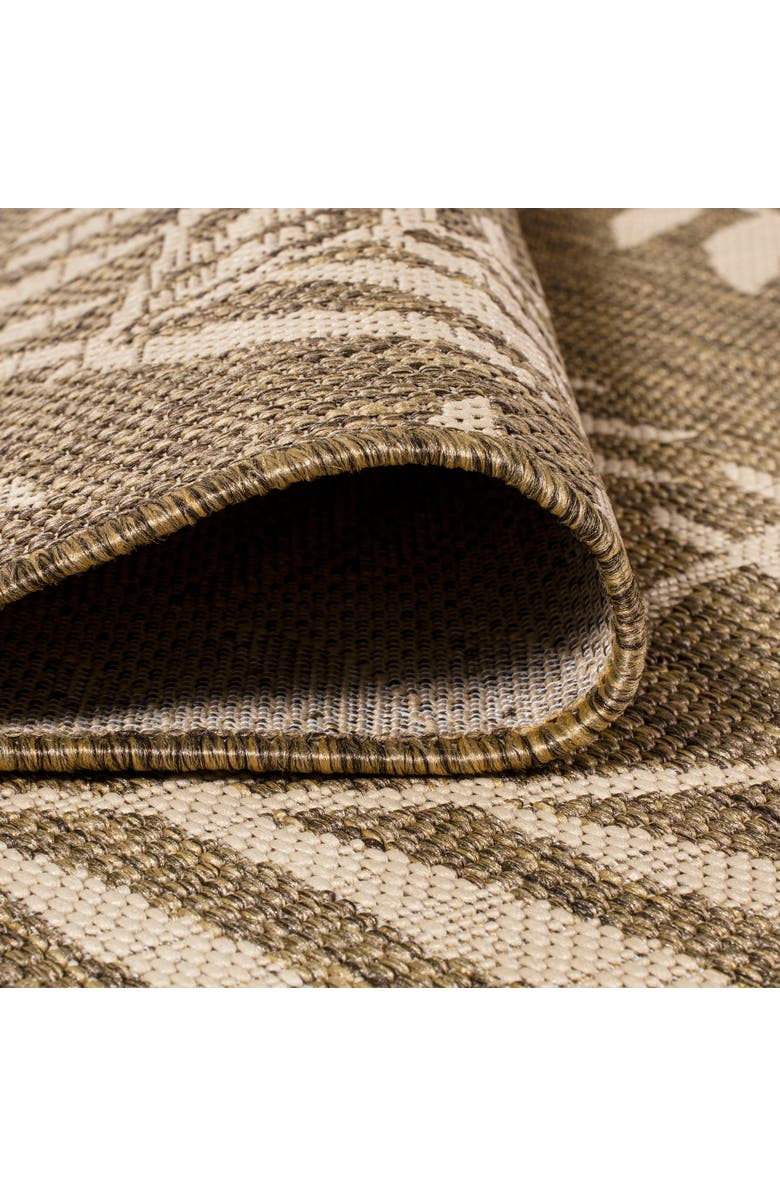 JONATHAN Y Nevis Palm Frond Octagon Indoor/Outdoor Area Rug, Alternate, color, Brown/Beige