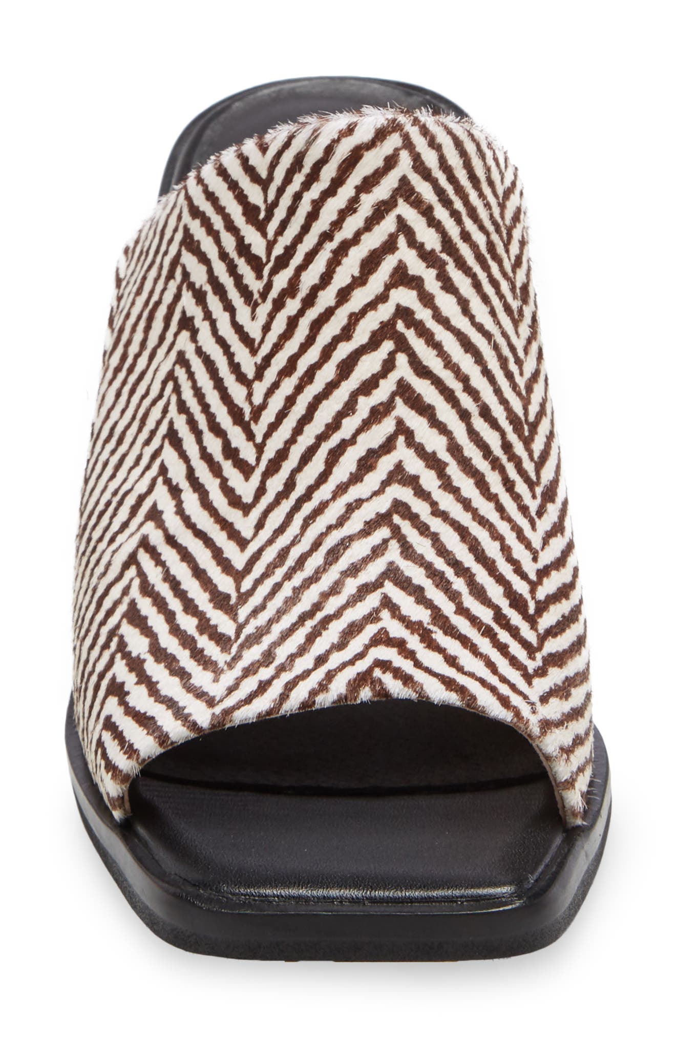 Imply Genuine Calf Hair Slide Sandal, Alternate, color, IVORY CALF HAIR