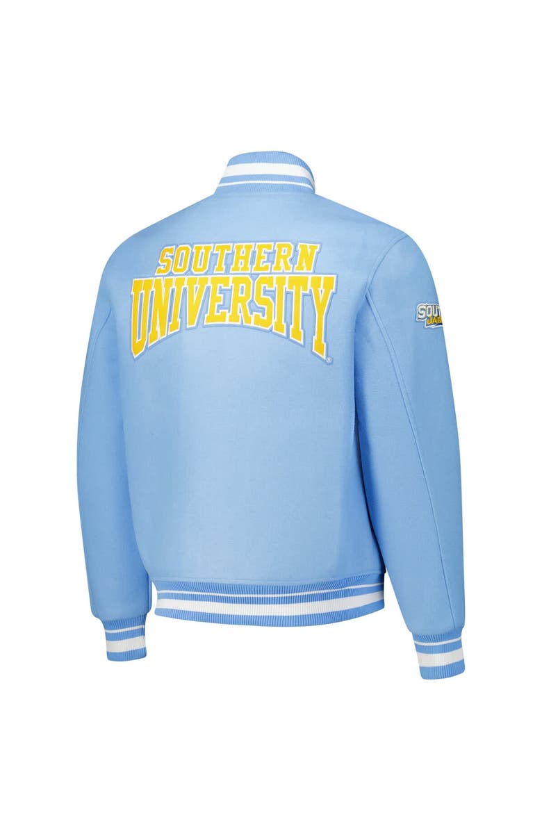 PRO STANDARD Men's Pro Standard Light Blue Southern University Jaguars Crest Wool Full-Zip Jacket, Alternate, color, Light Blue