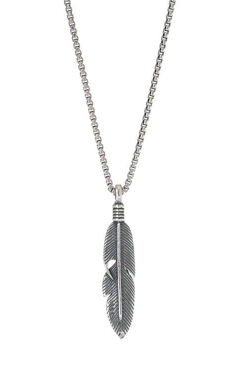 Feather Pendant Necklace
