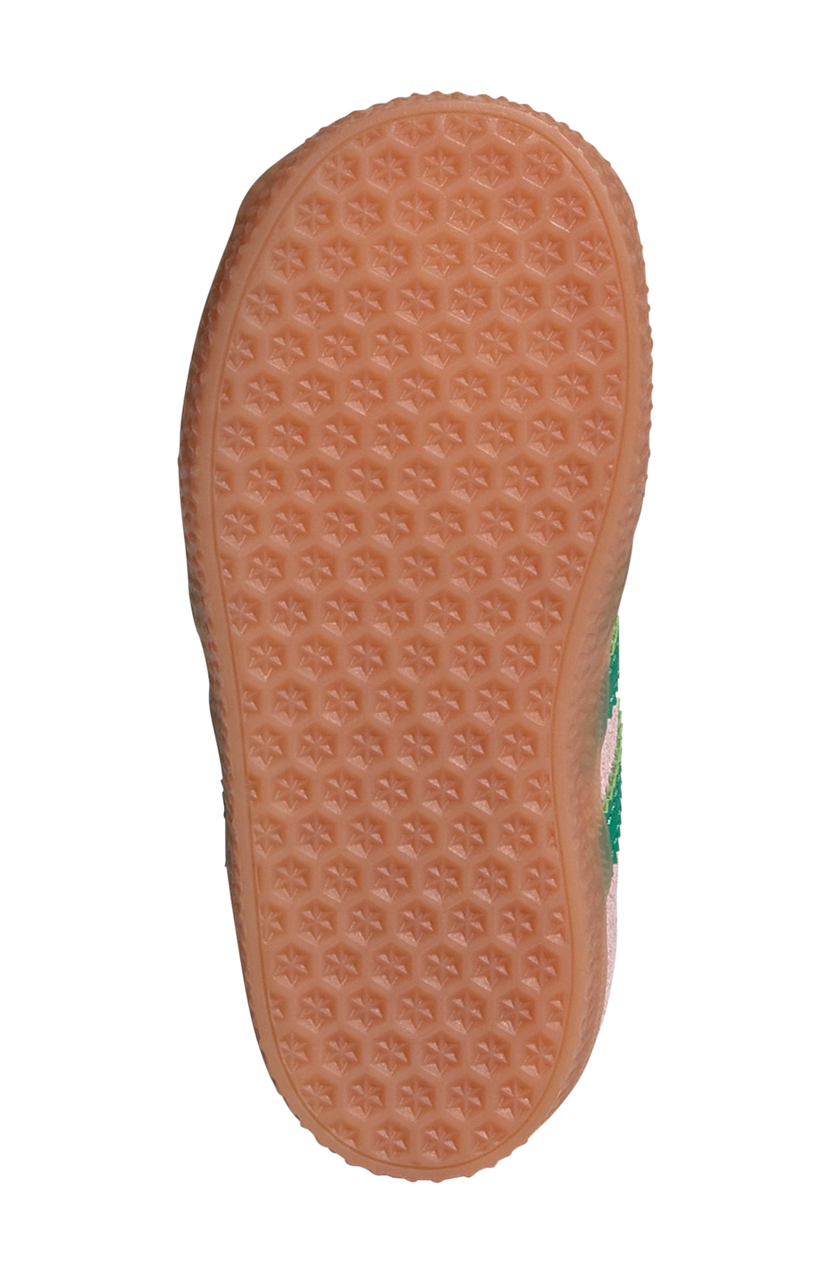 adidas Kids' Gazelle Sneaker, Alternate, color, Clear Pink/Court Green/Bliss Pink