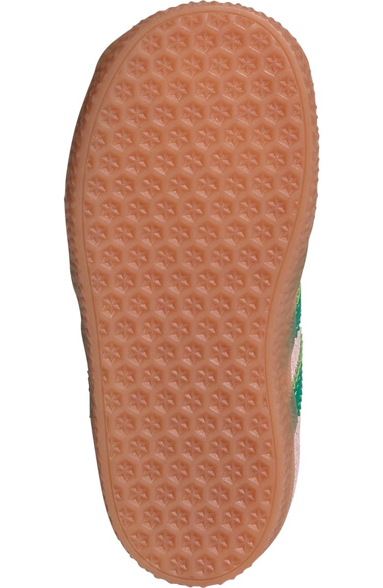 adidas Kids' Gazelle Sneaker, Alternate, color, Clear Pink/Court Green/Bliss Pink