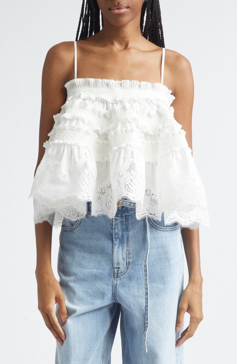 Zimmermann Alchemy Ruched Bandeau Camisole, Alternate, color, Ivory